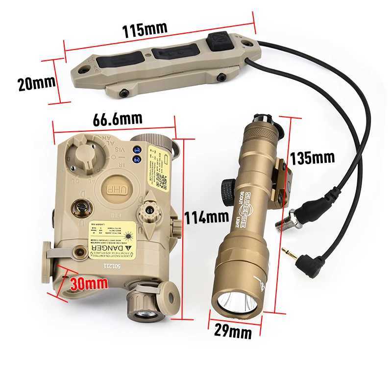 15 Green Red Dot Laser M300 M600 Airsoft Tactical Flashlight Weapon Light Dual Control Remote Switch XJ250728