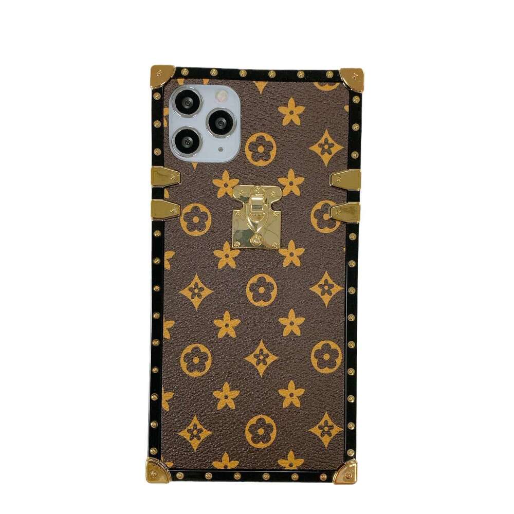DHgadgets Suitable for Apple 16 Pro Max Plaid Square Case iPhone 15 Old Flower Checkerboard Phone Cover