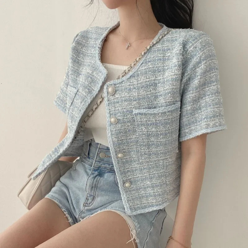 White French n Short Sleeve Summer Cardigan 25 Fragrance Style Mini Jacket for Small Figures Round Neck Regular Type 250729