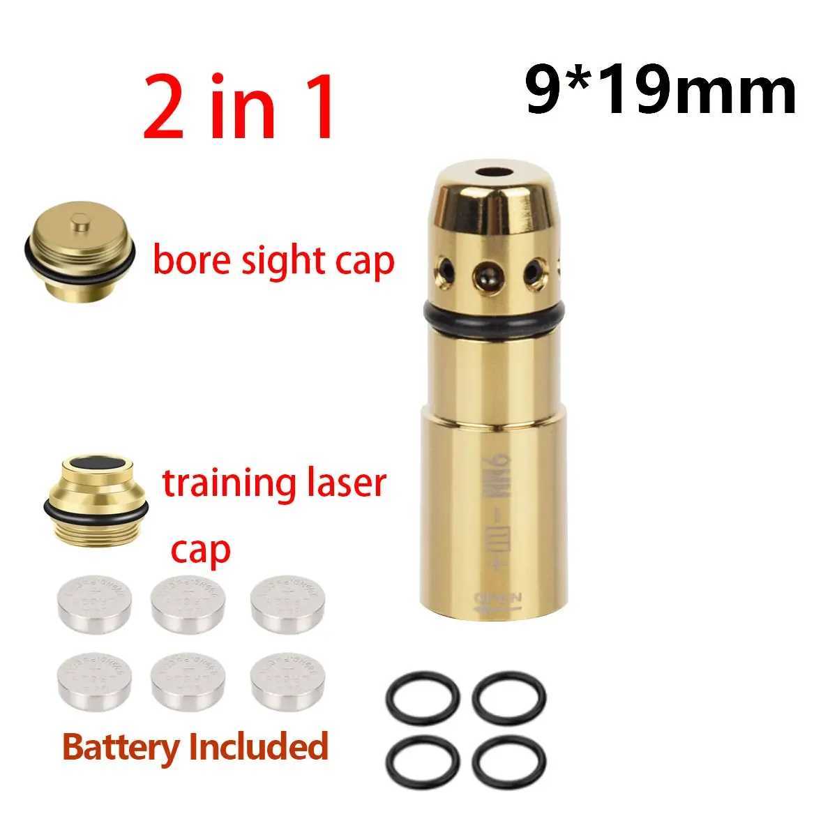 919mm Laser Training Bullet Bore Sight 2 in 1 Dual Purpose Pointer for Dry Fire Snap Caps for 918mm .223 223rem CaliberXJ250728