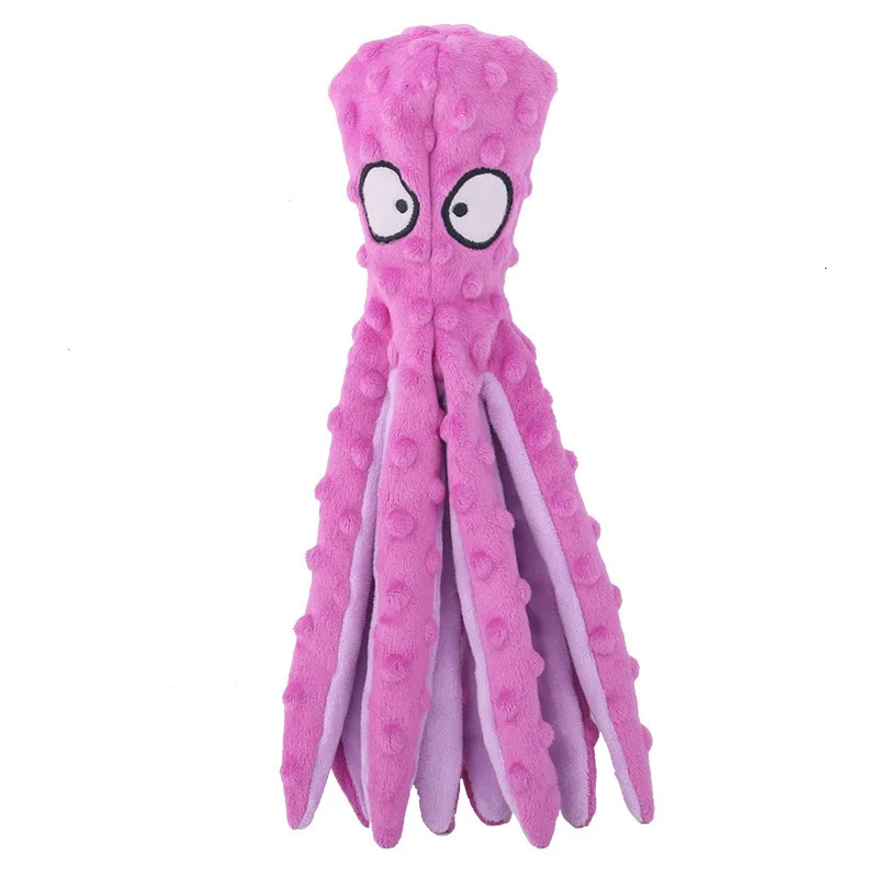 Pet Plush Toy Octopus Dog Interactive Indestructible Bite Resistant Sound Puppy Squeaky Rattle for Supplies 250729
