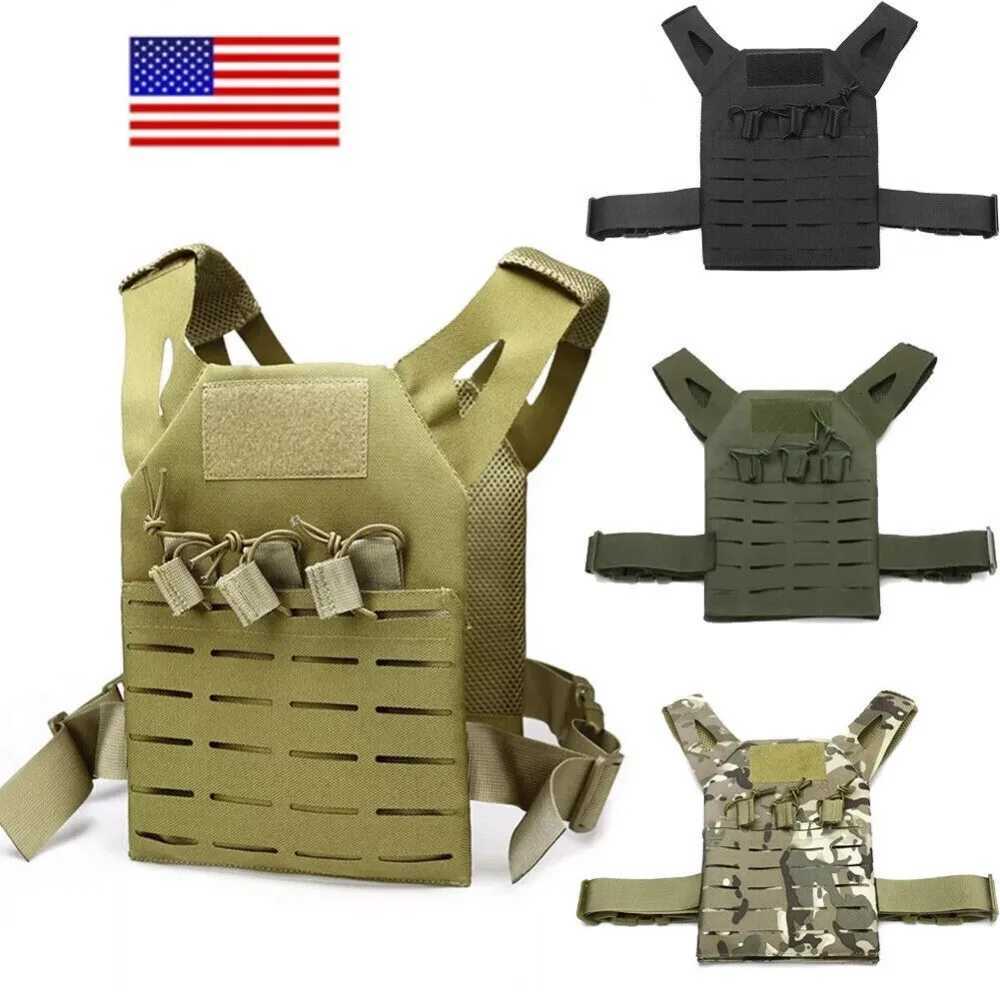 Kids JPC Plate Carrier Vest Tactical Molle Airsoft Combat Jump Training CS Vest Military Training Vest Paintball CS Outdoor Z250728