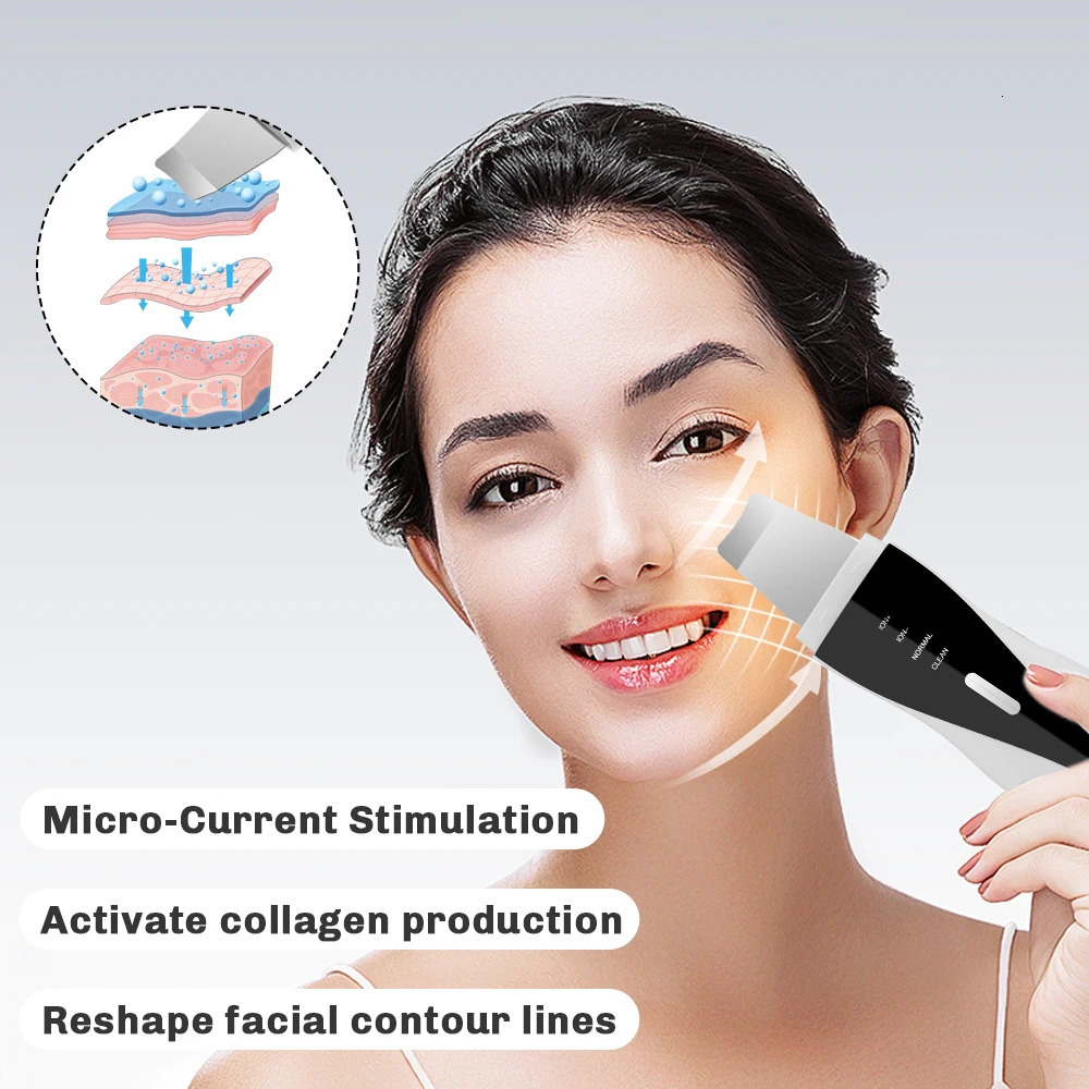 Ultrasonic Cleaner Skin Scrubber Electric Facial Cleansing Pore Deep Cleanser Blackhead r Peeling Shovel Device 250726