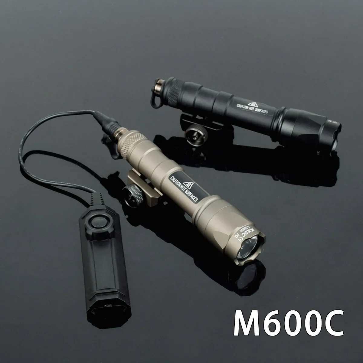 Tactical SF M600 M300 Airsoft Powerful Flashlight Dual Switch AR15 Rifle 20mm Rail Hunting Weapon LED Gun Lamp Scout Lights XJ250728