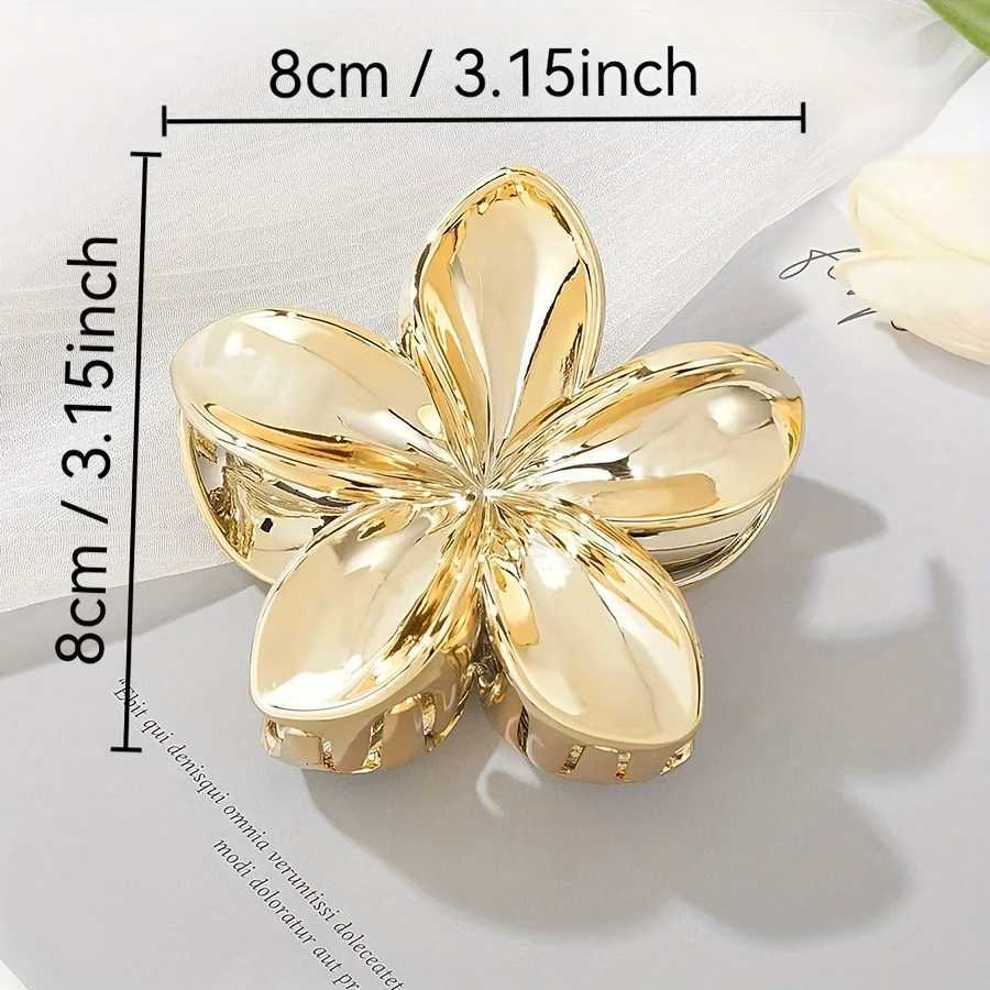 1pc Acrylic Flower Hair Claw Elegant Chic Large Size Floral Design Versatile Hair Accessory for Half-Up Hairstyles Z250729