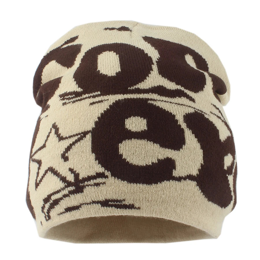 Winter Beanie Hat Women Men Fashion Hip-hop Cap Letter Paragraph Knitted Warm Skullies Beanies Outdoor Ski Caps Bonnet 250724