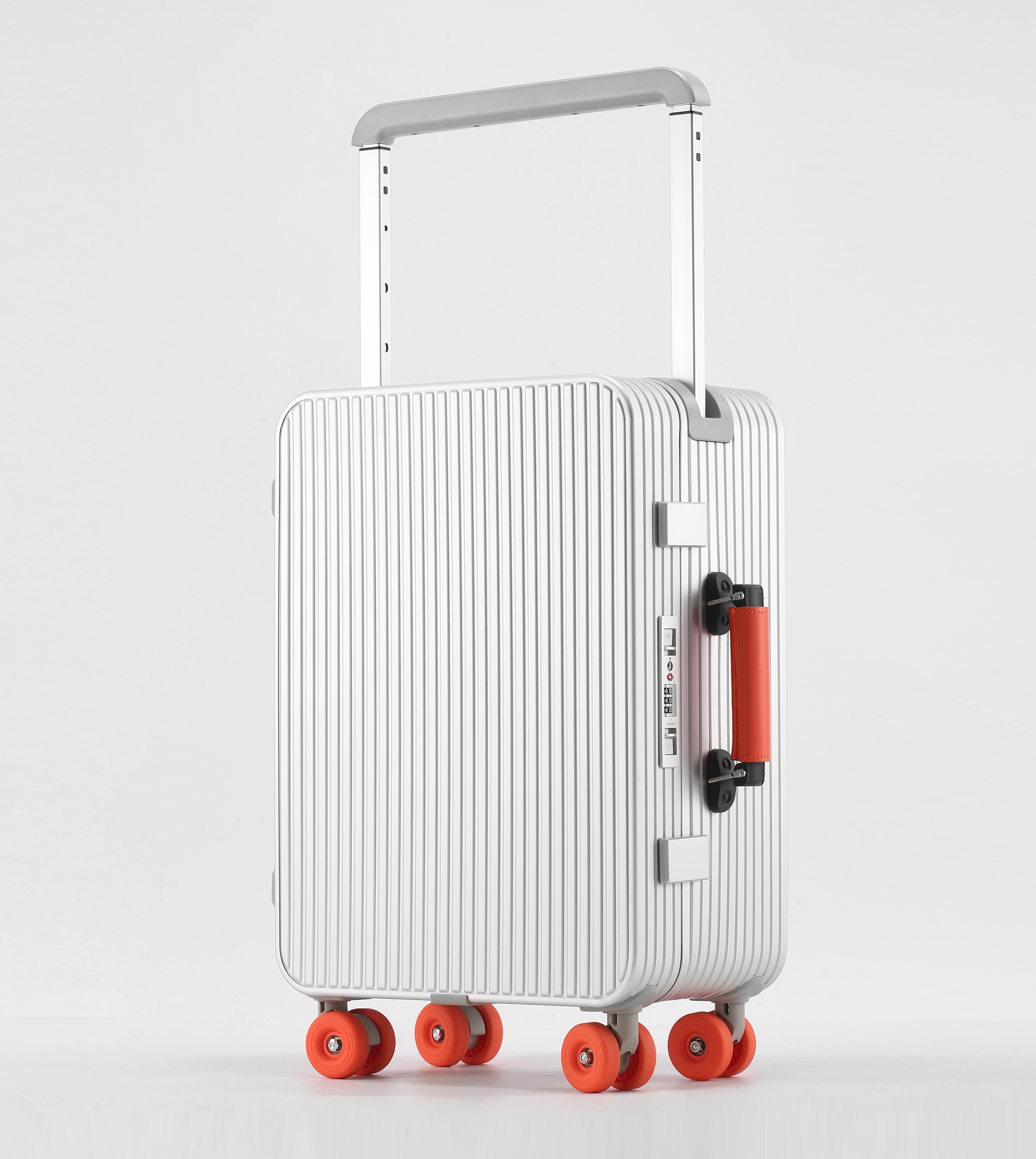 All Aluminum Wide Pull Rod Luggage Suitcase with Drop Resistance - Silent Universal Wheels Boarding Case