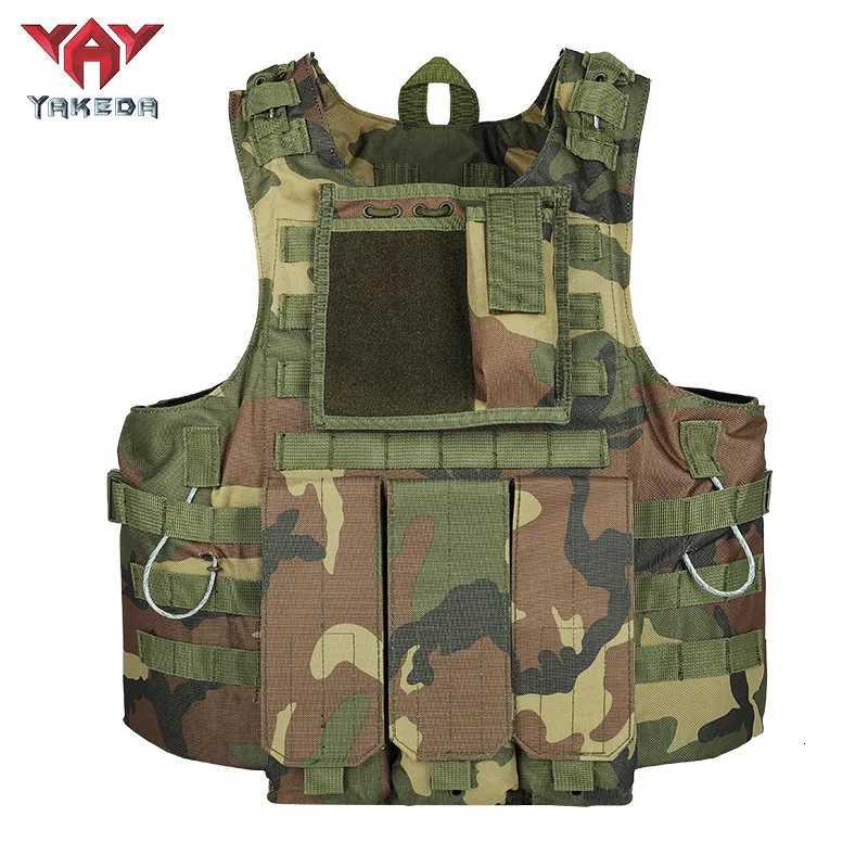 YAKEDA Tactical Vest Multifunctional Outdoor Tactical Amphibious Vest Tactical Vest CS Camouflage Equipment For Training Vest Z250728