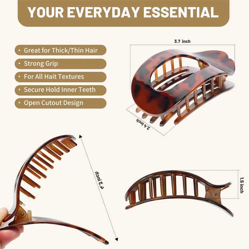 New Korean Acetic Acid Hair Clip Hair Accessories Womens Spoon Clip Spring Clip Leopard Hair Clip Top Clip Simple Headpiece Z250729