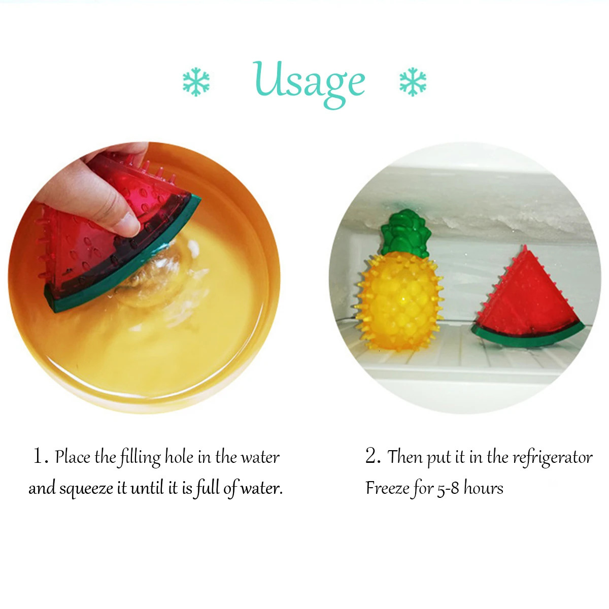 WaterFilling Freezing Dog Chew Toy TPR Material WatermelonLemonPineapple Shapes for Teething Cooling 250729