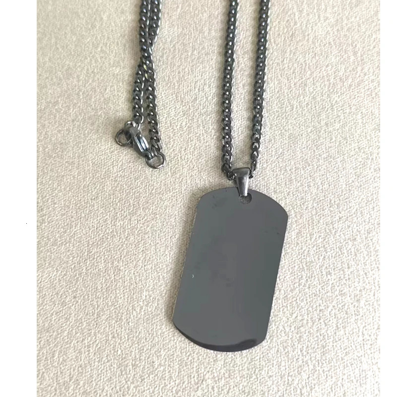 10pcs Dog Tag Necklaces for Men Boys Military Dogtags PendantBlack Silver Color Stainless Steel Collar Gift for Him 250729