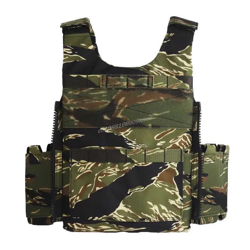 LV119 Plate Carrier Set TIGER STRIPES Tactical Vest Lightweight Quick Release Airsoft Molle Hunting Gear with Triple Mag Pouch Z250728