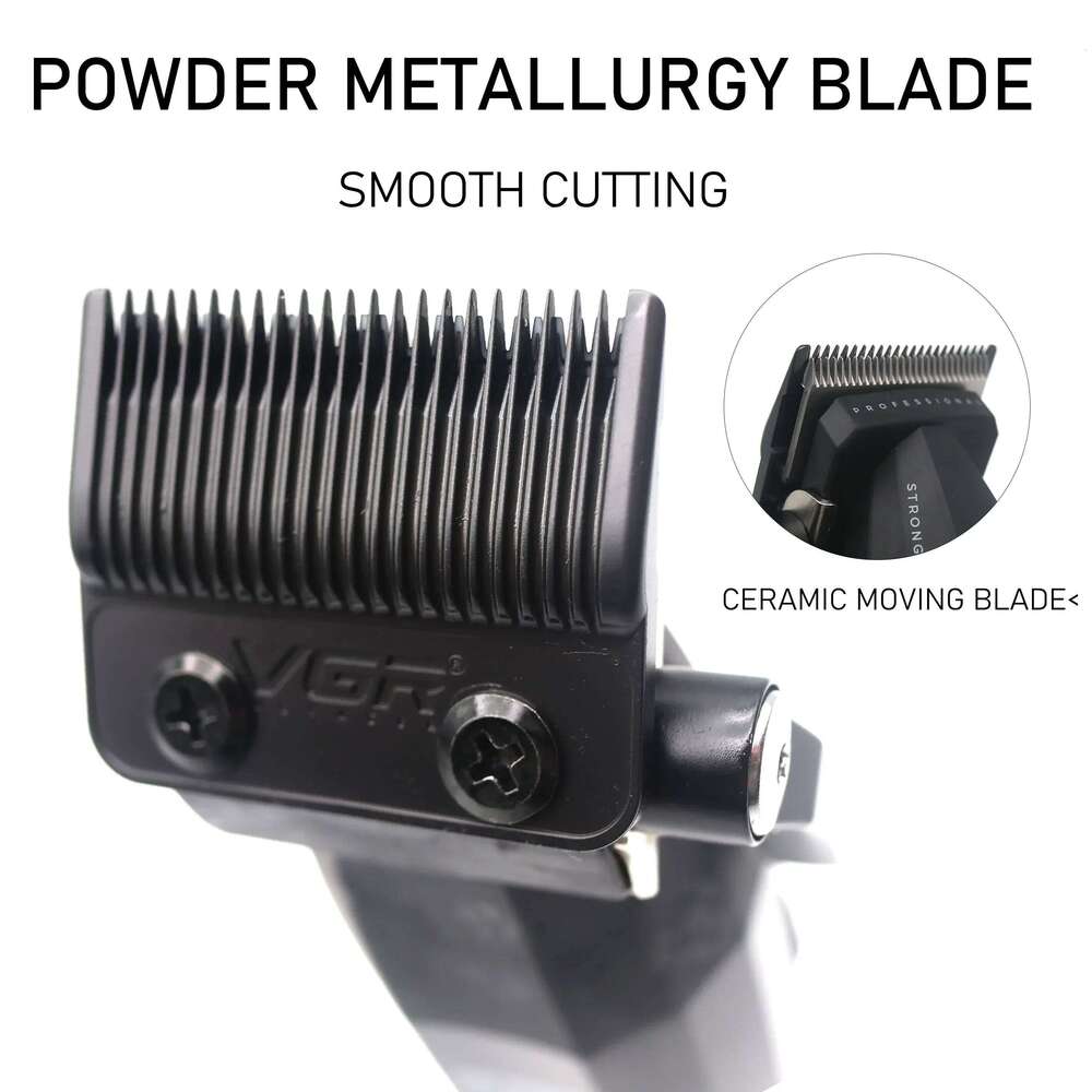 Professional Hair Clipper VGR V-003 9000 RPM Ceramic Blade Full Metal Wireless Electric USB Interface Men's Barber hine