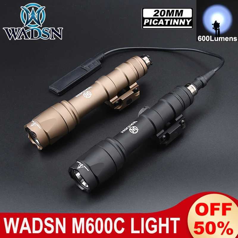 Vadsn M600 M600C Flashlight SF Hunting Light 600 Lumens Bright Scout Light With Constant Pressure Switch Metal Tail CapXJ250728