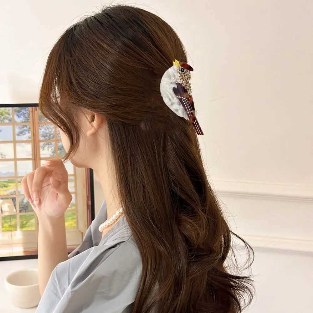 Cute Cartoon Animal Shark Clip Creative Woodpecker Acetic Acid Hair Claw Korean Style Hair Accessory Swallow Bird Hair Claw Female Z250729