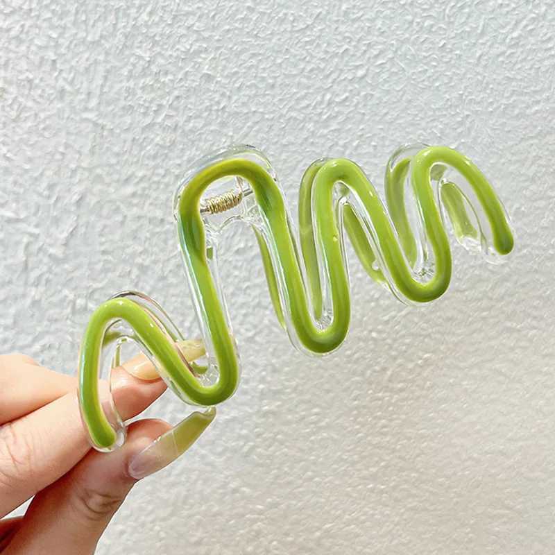 AISHG Colorful Wave Hair Claw Hairpin Women Girls Fashion Design Korean Sweet Simple Irregular Hair Clip Hair Accessories Z250729