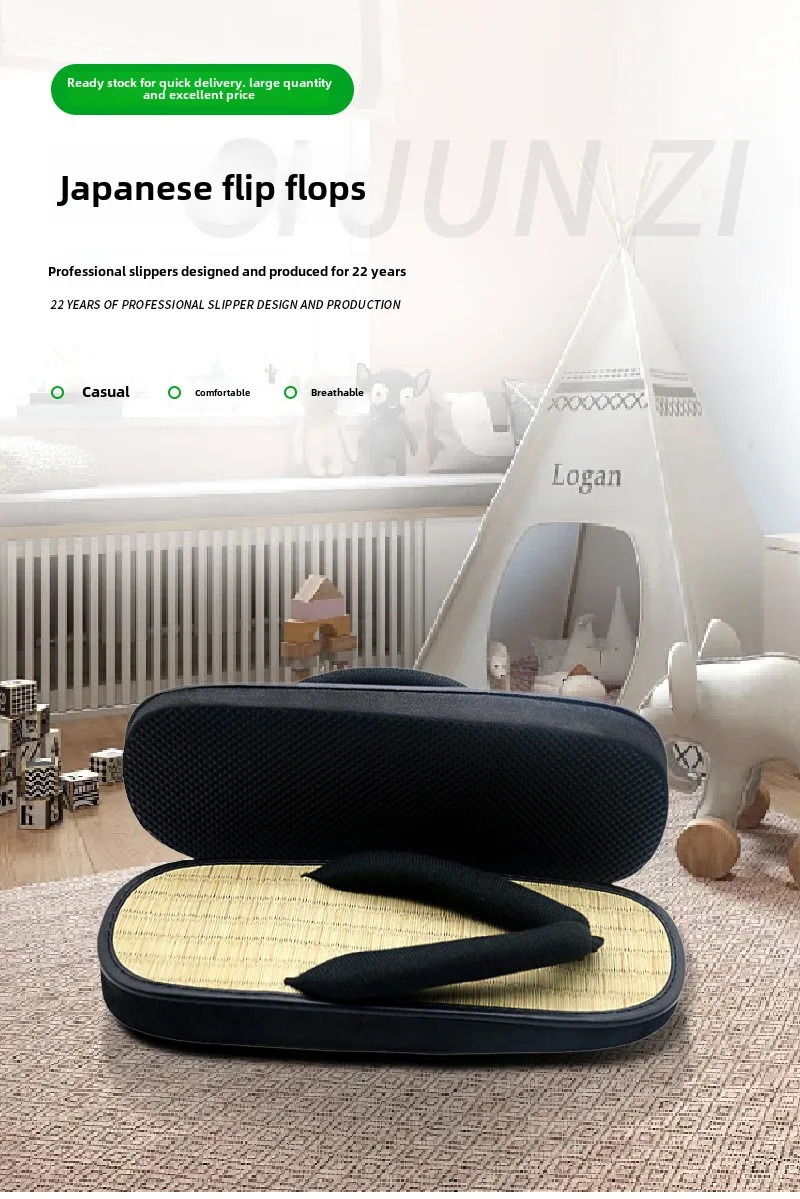 Straw Plaited Man Flip Flops Summer Slippers Y shaped Clip Slipper Sandals Open Toe Japanese Thick Bottom Slippers Indoor House 250725