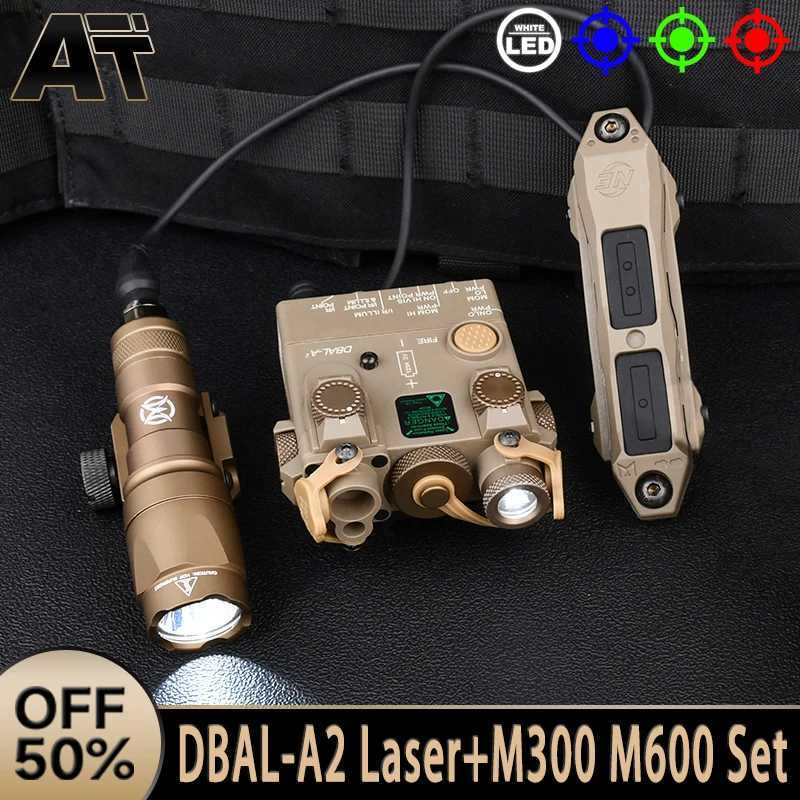 Dbal-A2 Laser Red Green Blue Dot M300 M300A M600 M600U White Light Flashlight With Dual Control Pressure Switch Airsoft Parts XJ250728