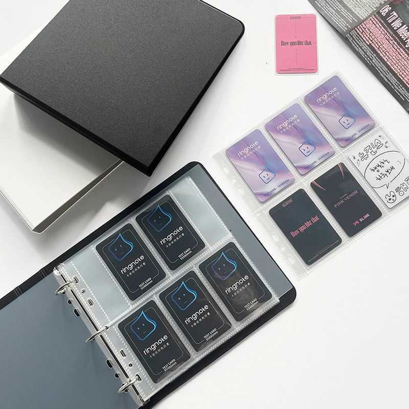5/6 Pockets Binder Photocards Holder Photo Card Binder Idol Card Collect Book Kpop Photo Album Binder Background Paper Photocard Binder Z250729
