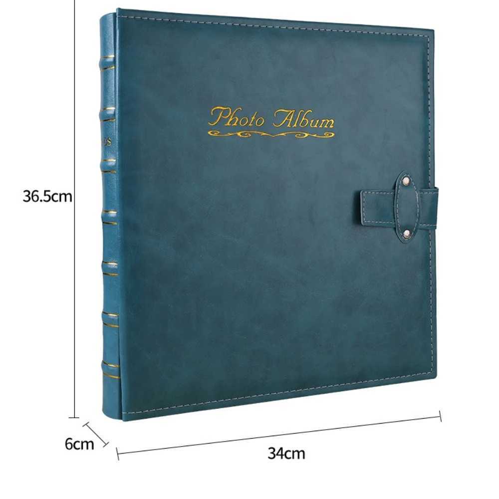 Photo Album shsh Photo Black Pages Large Capacity Leather Cover Wedding Family Photo Albums Holds 500 Horizontal Vertical Photos Z250729