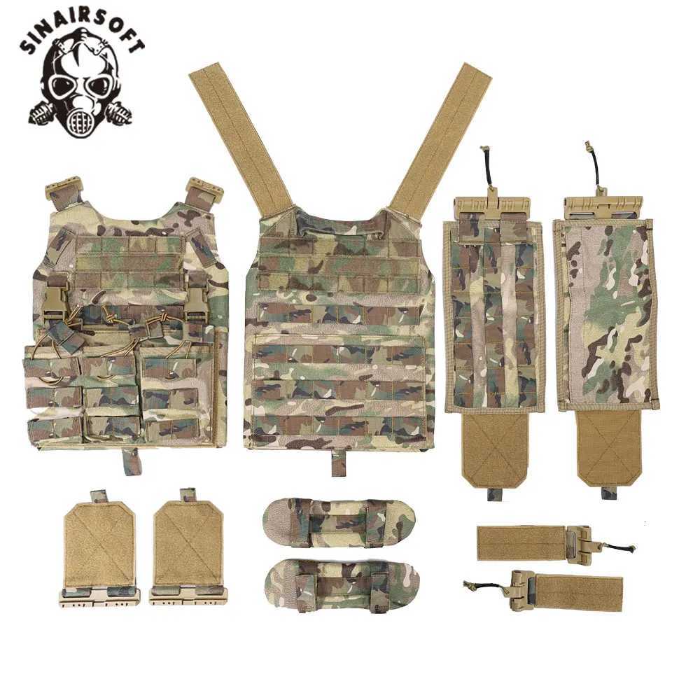 SINAIRSOFT Tactical Nylon Vest With Quick Release Security Molle Multi-camo Plate Carrier Chaleco Hunting Vests Z250728