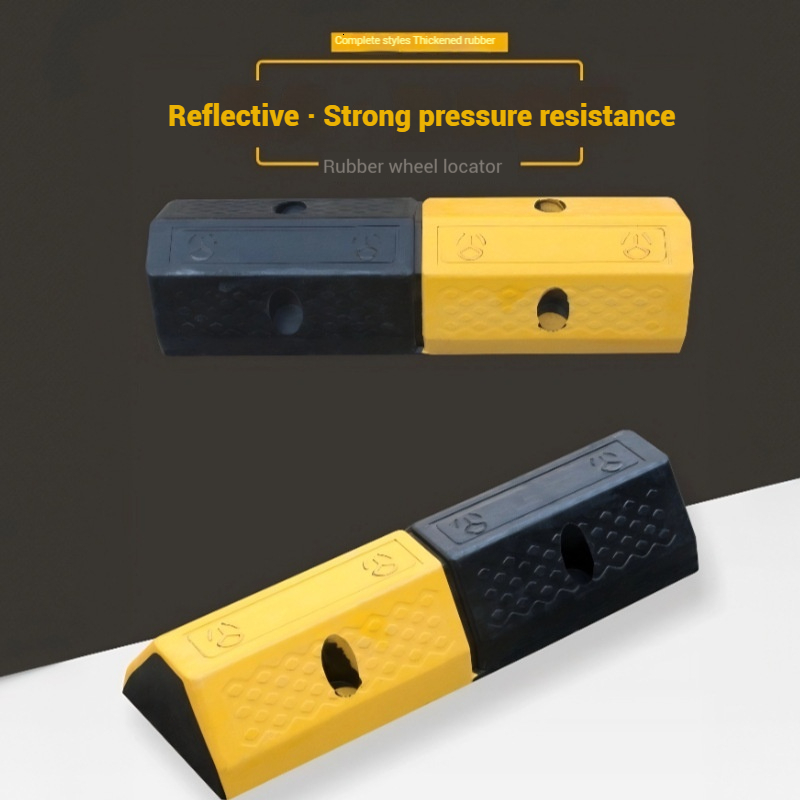 Rubber Car Aligner Stopper Anti-Collision Wheel Protector Precise Parking Easy Installation