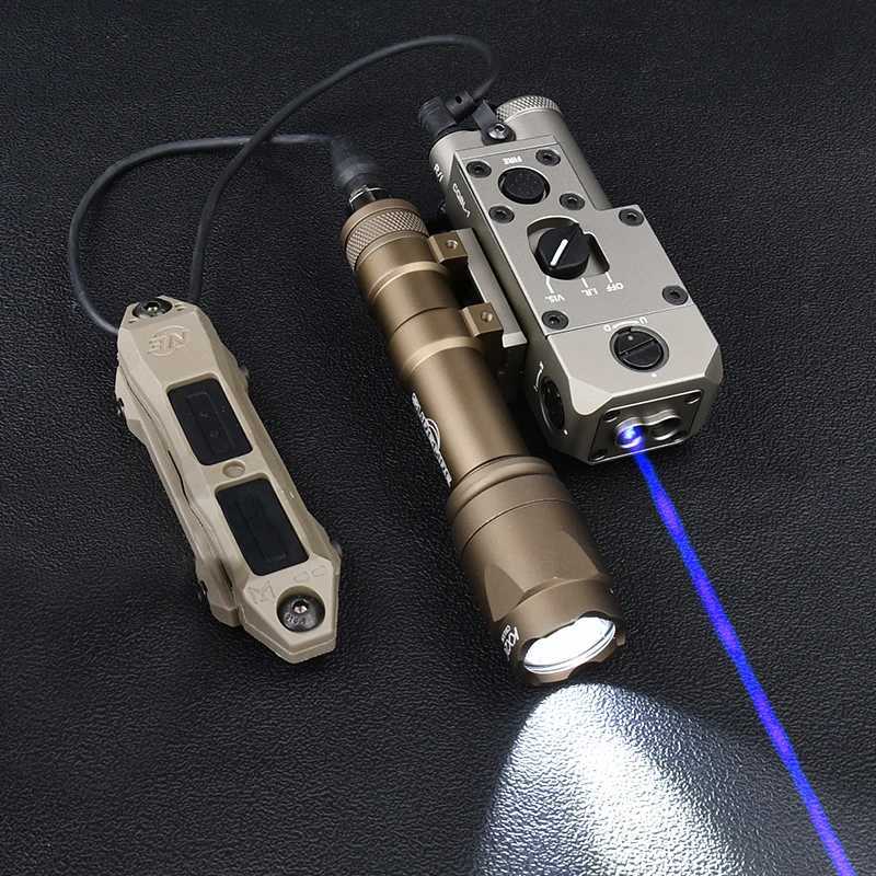 All Metal CQBL-1 IR Red Green Blue Indicator M300 M600 SF Flashlight White LED Hunting Airsoft Scout Light Fits 20mm Rail XJ250728