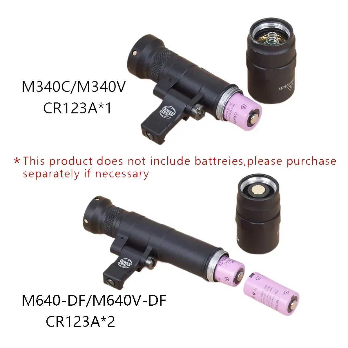 M600 M340 DF M640 SF Flashlight M340V Airsoft LED Scout Light M-LOK 20mm Picatinny Rail Mount Outdoor Hunting Gun Torch XJ250728