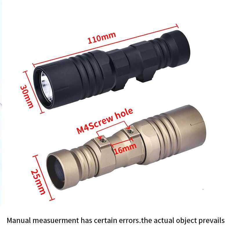 18350 16340 White LED Airsoft Rifle Hunting High Power Weapon Scout Micro PLH V2 Light 1350 Lumens With Original XJ250728