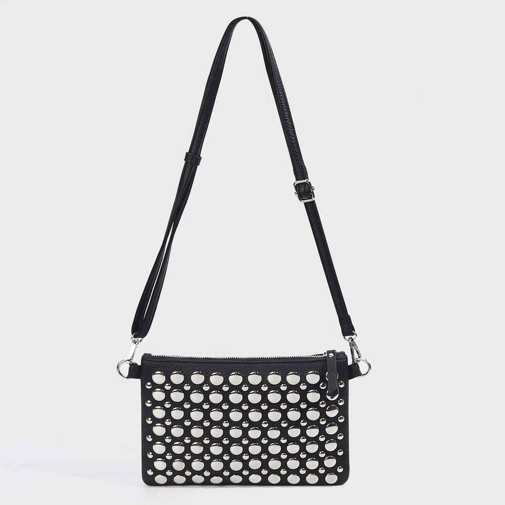Women's Bags Designer Women's Bags Designer 1Pc Women's Style Crossbody Bag With Adjustable Strap, Studded Design, Durable, Black Handb