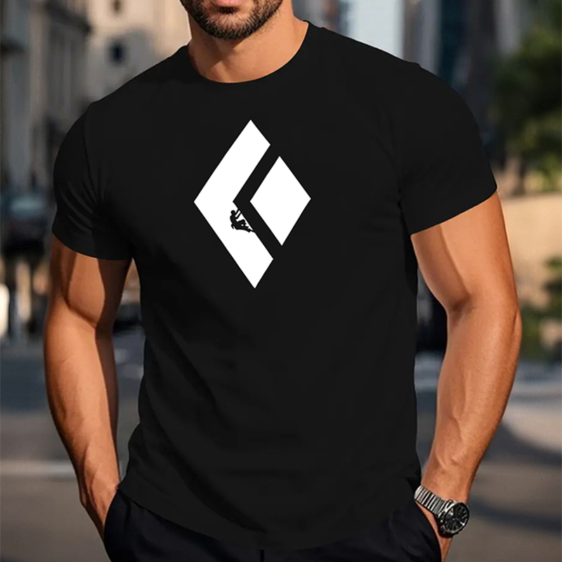 Fashionable Mens Graphic Print Tee with Comfort Fit Shorts Sleeves(Suitable for young men and women)