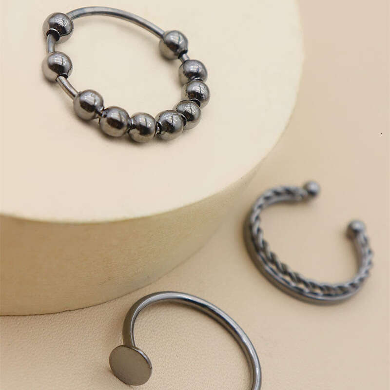 Personalized Combination Rotatable Stress Relief Punk Fashion Joint Ring 3-Piece Set