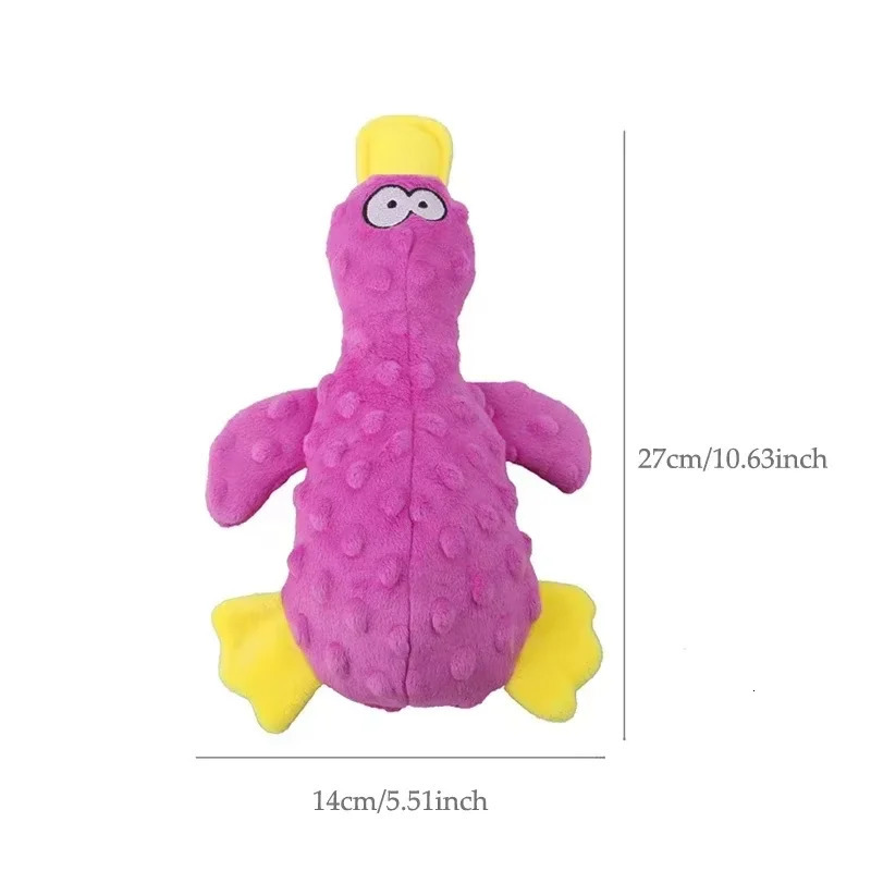 Duck Soft Plush Stuffed Raw Dog Toys for Small Puppy Dogs Interactive Squeaky Bite Toy Sound Paper Chew Tooth Pet Supplier 250729