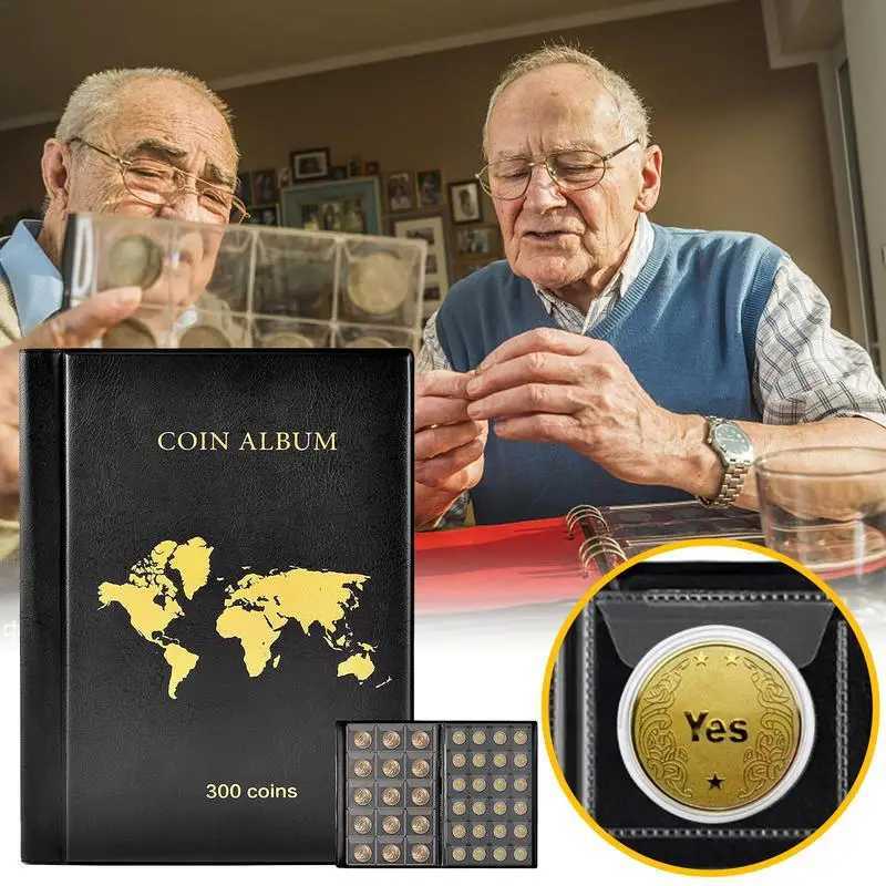 Portable Coin Collection Set 300 Panels PVC Transparent Loose-leaf Philatelic Album with Zipper Protection #W0 Z250729