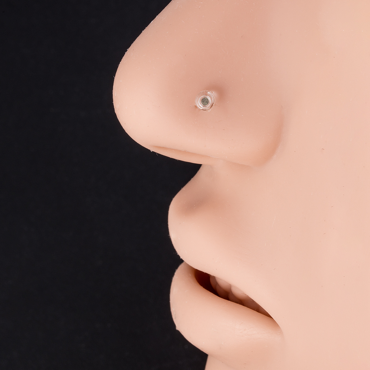 Glass curved rod nose nail ear bone nail human body perforation wearing nourishing hole environmentally friendly anti allergic replacement puncture na