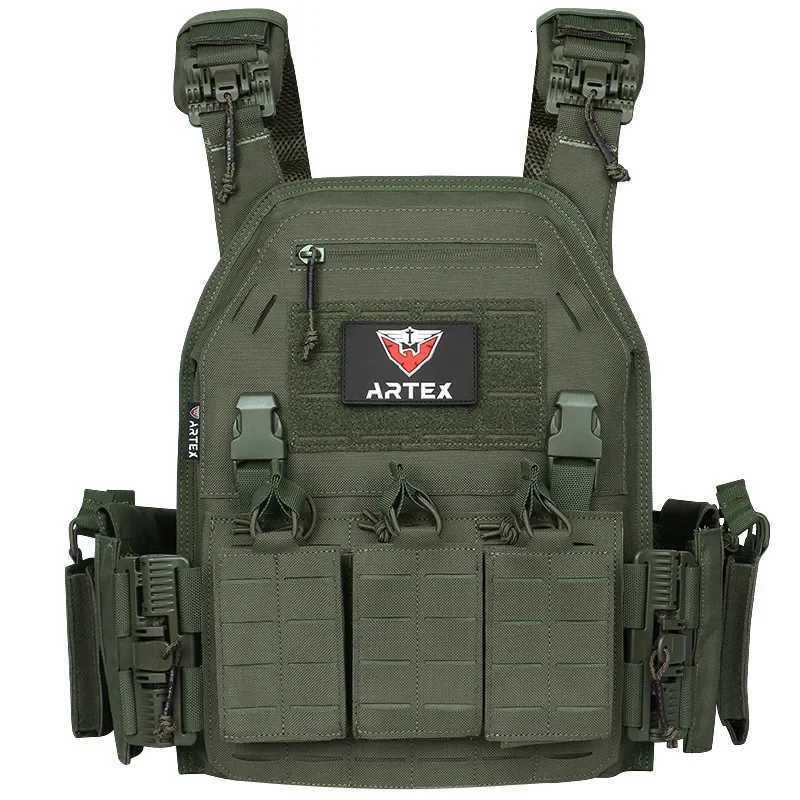 Ranger Green Plate Carrier Tactical Vest With Quick Release Security Molle Chaleco Tactico Bandolier Hunting Vest Tactical Gear Z250728