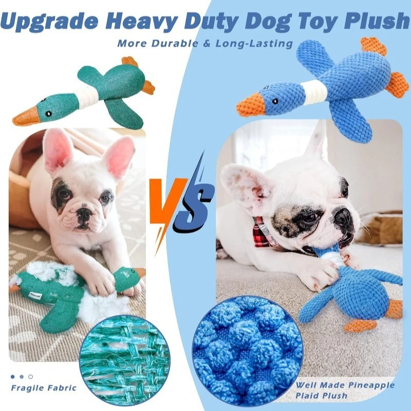 Indestructible Cat Dog Toys for Aggressive Chewers Cats Dogs Chew Squeak Toy Interactive Plush Doll Pet Products 250729