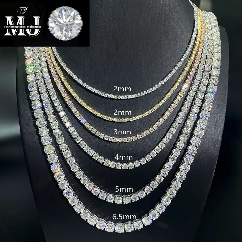 Designer necklaces for women fashion designer Pendant Necklaces Hip Hop Sier VVS Moissanite Dia Necklace Jewelry tennis chain