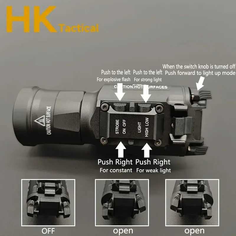 Surefi Metal XH35 X300 X300U Ultra X300V Tactical Gear Flashlight LED Strobe Light for 20mm Rail Airsoft Weapon Pistol Accessory XJ250728