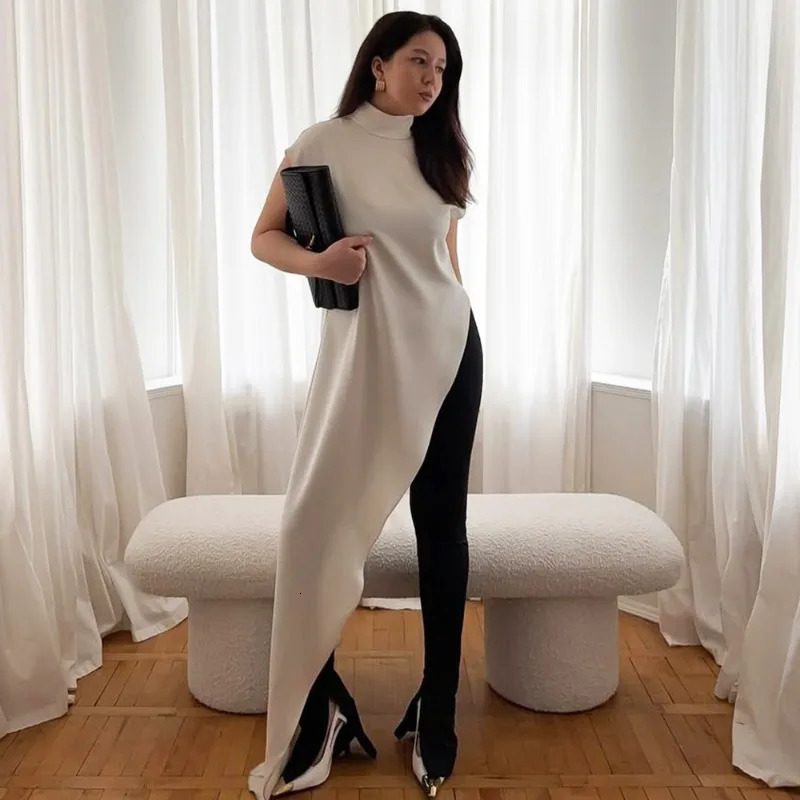 Tuularose Women Backless TShirt Vest Summer Sleeveless Fashion Slim Top Streetwear Solid Sexy Irregular Tank Female 250729