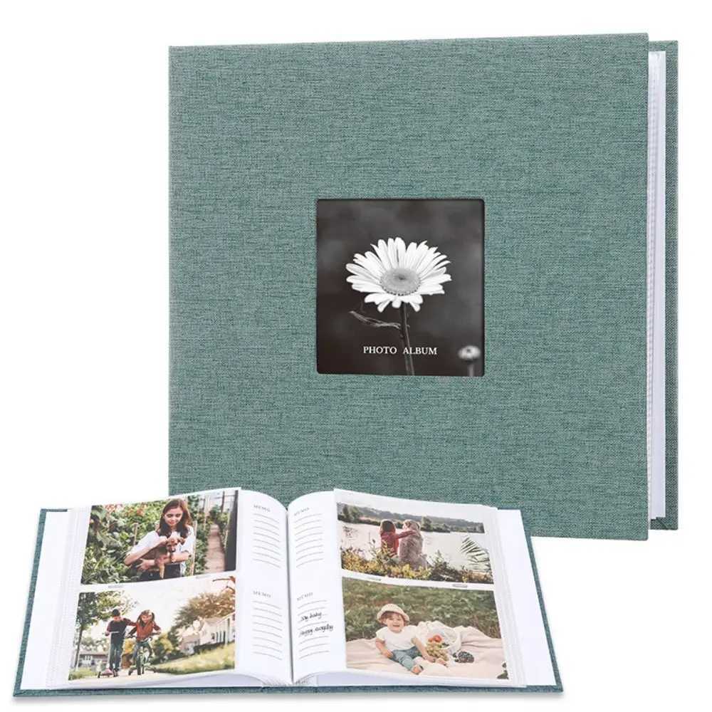 6in Linen Cover Photo Album 200/300Pics Interleaf pe Large Scrapbook Album Picture Collection 100 Pages Memory Book Z250729