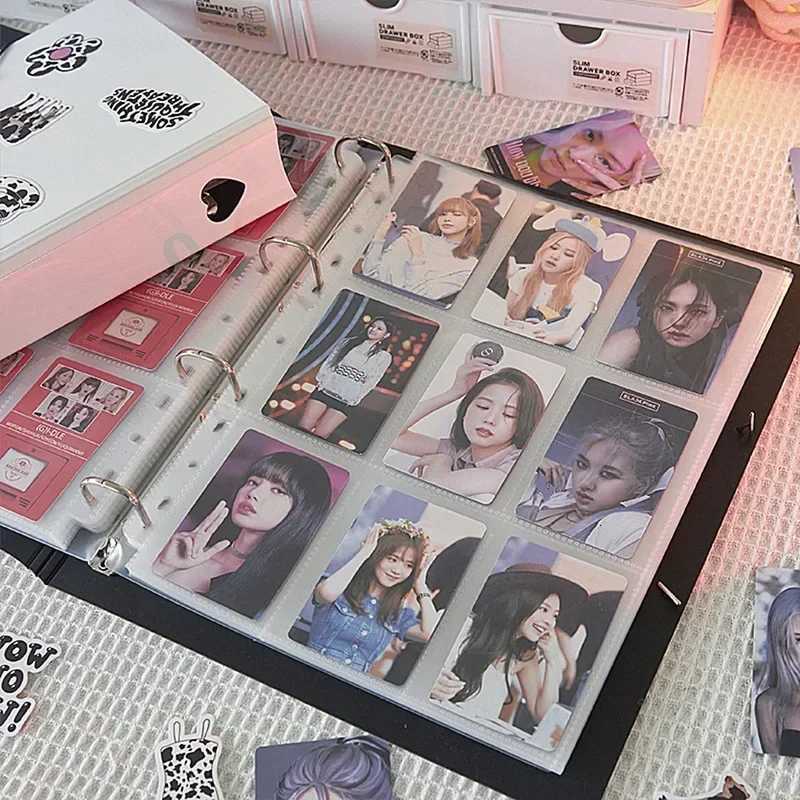 A4 Binder Photocards Holder Kpop Idol Photo Album with 25pcs 9grids Transparent Sleeves Photocard Album Collect Book Photoalbum Z250729