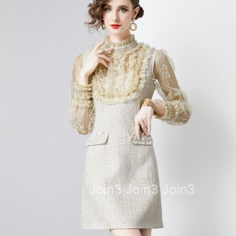 Autumn Winter New Plus Size Women Heavy Craftsmanship High-end Slim Fit Long Sleeve Base Dress Inner Wear Mid-length Dress Outer Wear