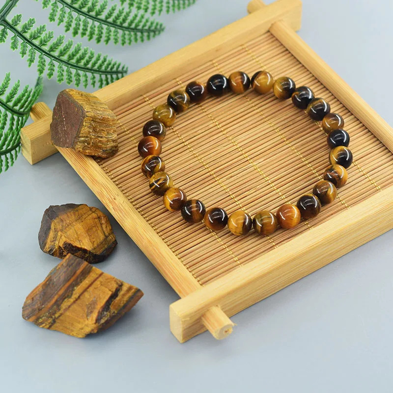 5A Natural Tiger Eye Bracelets Men Women Charm Stone Jewelry Health Protection Soul Healing Couple Crystal Bead Bracelet 250729 - view 3