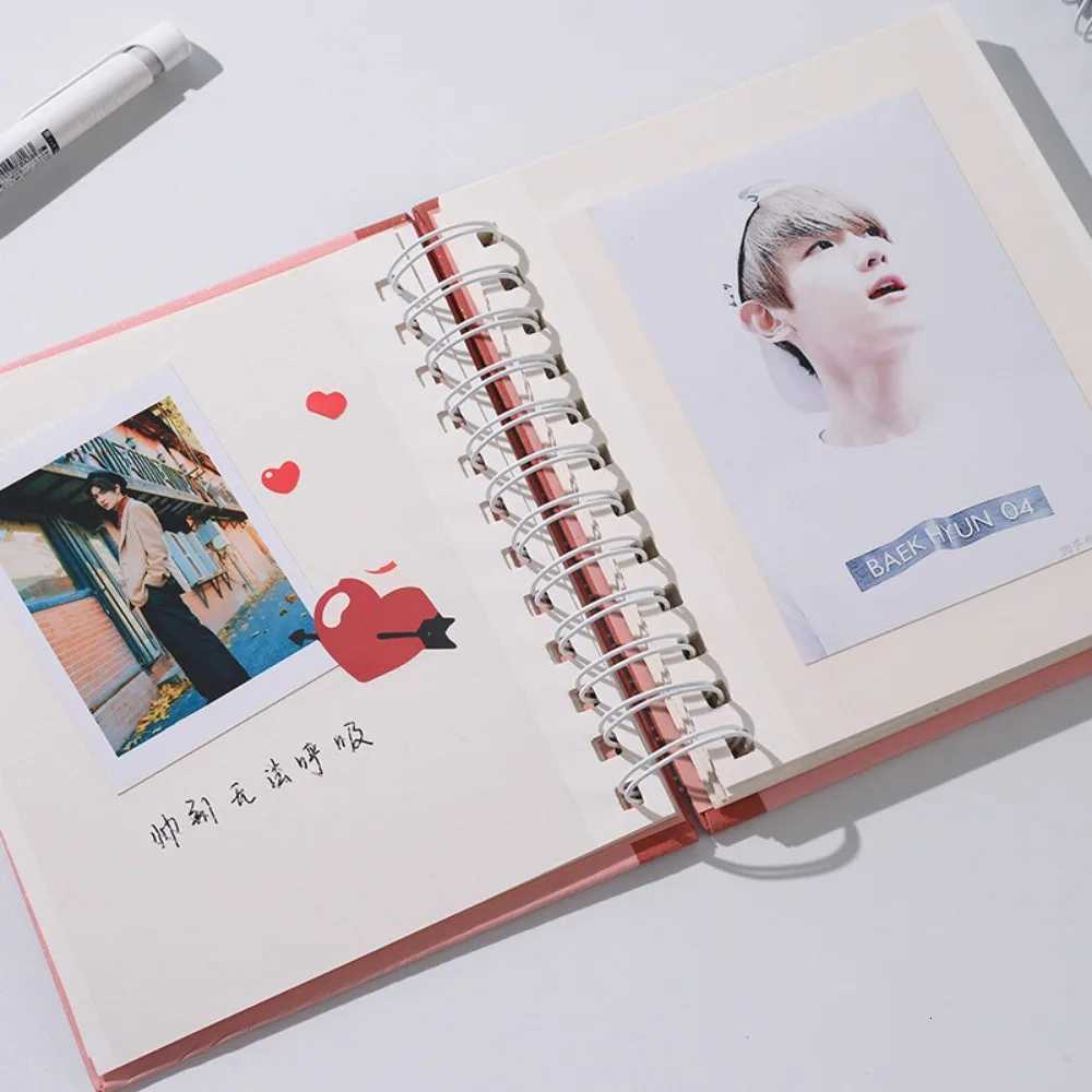 Coil Sparkling Self-adhesive Album Adsorption pe DIY Photo Album 3 Inch 4 Inch 5 Inch 6 Inch Photo Card Holder Scrapbooking Z250729