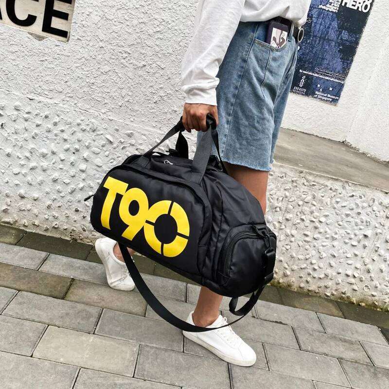 T90 Travel Duffle Gym Backpack Women Fiess Boston Lage Handbag Sports Shoe Shoulder Weekend Big Tote Train Bag for Man