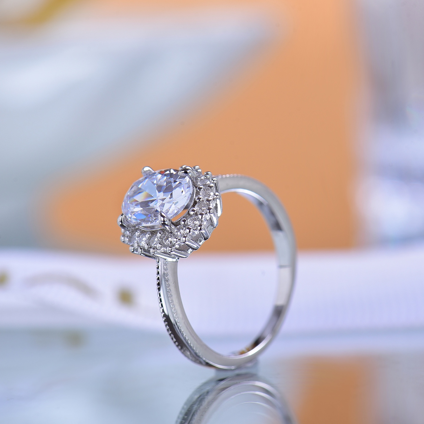 Elegant Ribbon Princess Diana Moissanite Ring - 0.8ct Brilliant Cut, Shiny & Timeless, Perfect Gift for Special Occasions