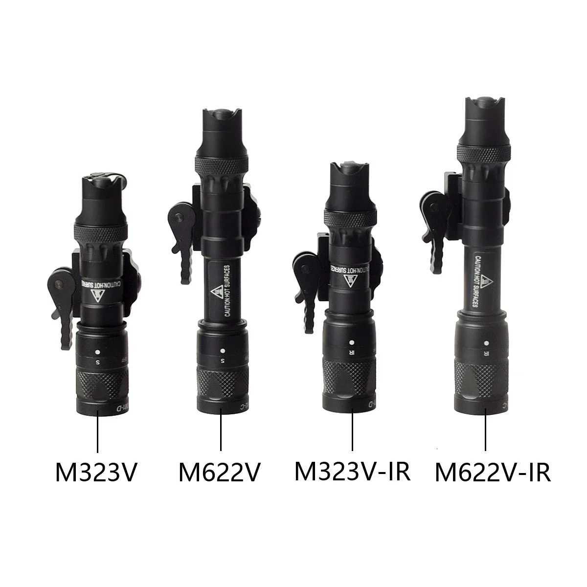 Airsoft M300 M600 M323V M622V M323V-IR M622V-IR Tactical Scout Light Weapon Flashlight Hunting Spotlight M300A Gun Lamp R250728