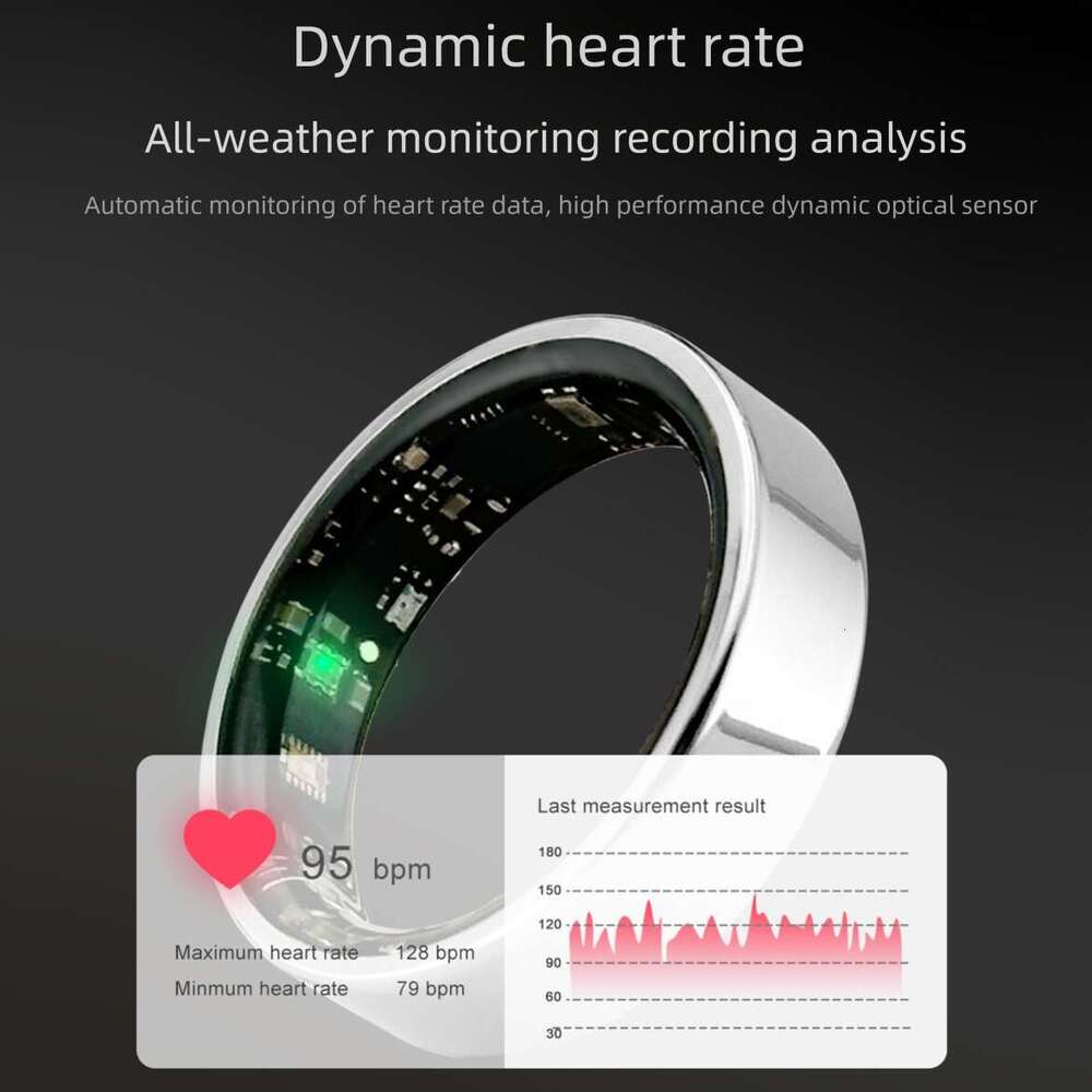 Designer Famous Brand Slim Smart Sleep Temperature Ring Sports Fashion