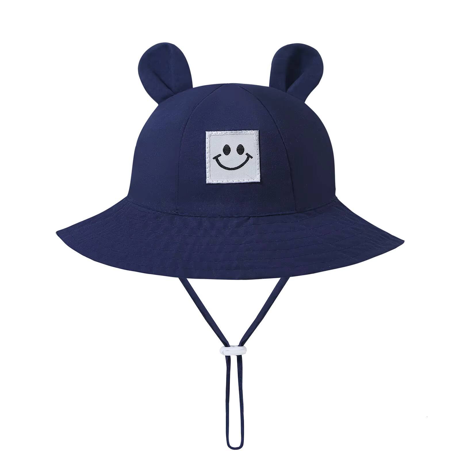 1-5T Large Childrens Sunscreen Baby Sun Cute Ear Beach UV Protection Summer Cotton Breathable Panama Fisherman Hat ddmyshoesvip